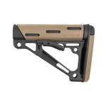 HOGUE AR-15 OVERMOLDED BUTTSTOCK COLLAPSIBLE MIL-SPEC, RUBBER FLAT DARK EARTH