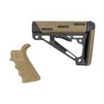 HOGUE AR-15 FG BT GRIP& OVERMOLD BUTTSTOCK COLLAPSIBLE COMMERCIAL, RUBBER FLAT DARK EARTH