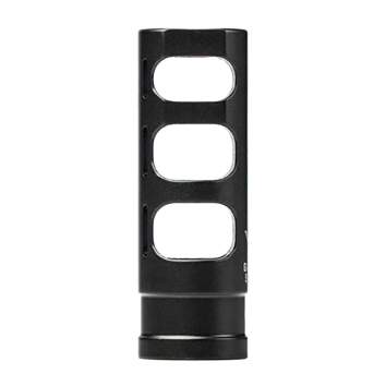 Brownells Gamma 556 SL Muzzle Brake 5.56 1/2-28, Stainless Steel Black Nitride