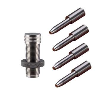 SINCLAIR INTERNATIONAL CARBIDE TURNING MANDREL KIT 22 CAL/30 CAL/6MM/6.5MM/17-338 CAL, STAINLESS STEEL