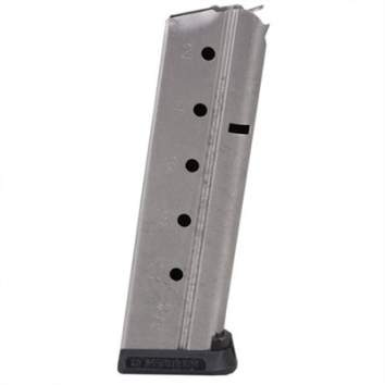 Metalform 9MM Commander, Government Flat Follower With Removable Base 10 Round Stainless Steel Silver