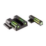 HIVIZ SMITH & WESSON M&P FULL SIZE/COMPACT LIGHTWAVE H3 TRITIUM SIGHT SET, GREEN