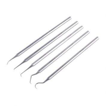 Brownells Dental Explorers Set, Stainless Steel Pack of 5