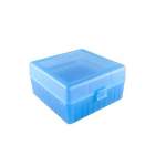 MTM FLIP TOP RIFLE AMMO BOX 22 BR-308 WINCHESTER 100 ROUND, POLYMER BLUE
