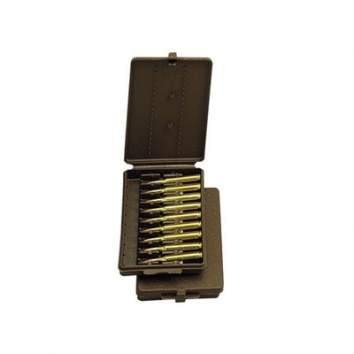 MTM Ammo Boxes Rifle 17-7.62 X 39 9 Round, Brown