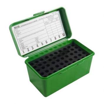 MTM Handle Carry Rifle Ammo Box 17 Rem-300 AAC 50 Round, Polymer Green
