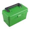 MTM Handle Carry Rifle Ammo Box 17 Rem-300 AAC 50 Round, Polymer Green