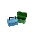 MTM AMMO BOXES RIFLE 22-250 REMINGTON - 308 WINCHESTER 50 ROUND, BLUE
