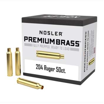 NOSLER 204 RUGER BRASS 50 PER BOX