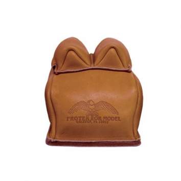 Protektor All Leather Two Stitch Bunny Ear Rear Bag, Leather Tan