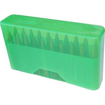 MTM Slip Top Rifle Ammo Box 20 Nosler-7.62x39 20 Round, Polymer Green