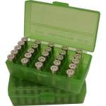 MTM AMMO BOXES PISTOL GREEN 38-357 50 ROUNDS, GREEN
