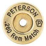 PETERSON CARTRIDGE 260 REMINGTON LARGE PRIMER BRASS 50 PER BOX