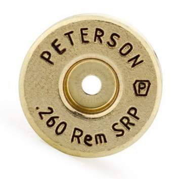 Peterson Cartridge 260 Remington Small Primer Brass 50 Per Box