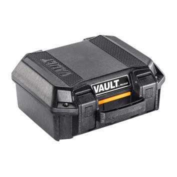 Pelican V100 Vault Small Pistol Case, Polymer Black