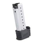 SPRINGFIELD ARMORY XDS 9MM MAGAZINE WITH SLEEVE, 9 ROUND STAINLESS STEEL SILVER