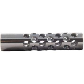 Shrewd #01 Muzzle Brake 22 Caliber 7/16-28, Chrome Moly Steel Silver