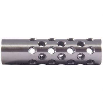Shrewd #2 Muzzle Brake 22 Caliber 9/16-24, Chrome Moly Steel Silver
