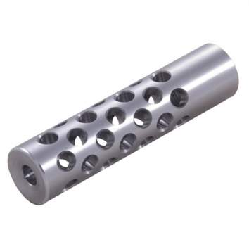Shrewd #2 Muzzle Brake 22 Caliber 1/2-28, Chrome Moly Steel Silver