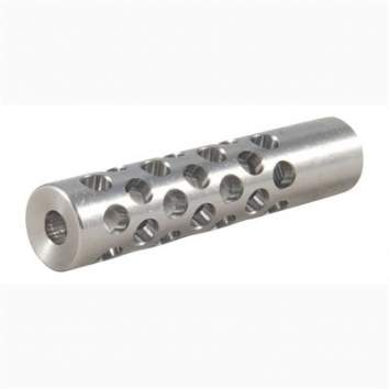 Shrewd #01 Muzzle Brake 22 Caliber 7/16-28, Stainless Steel Silver