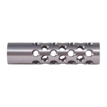 Shrewd #1 Muzzle Brake 22 Caliber 1/2-28, Stainless Steel Silver
