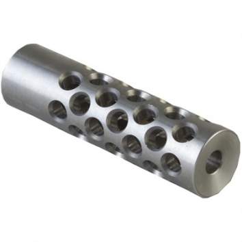 Shrewd #2 Muzzle Brake 22 Caliber 9/16-24, Stainless Steel Silver