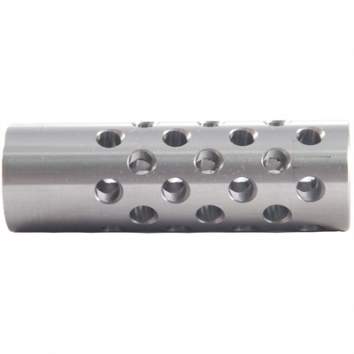 Shrewd #3 Muzzle Brake 22 Caliber 9/16-24, Stainless Steel Silver