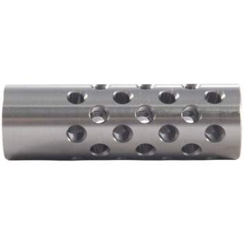 Shrewd #3 Muzzle Brake 22 Caliber 5/8-24, Stainless Steel Silver