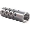 Shrewd #3 Muzzle Brake 22 Caliber 5/8-24, Stainless Steel Silver