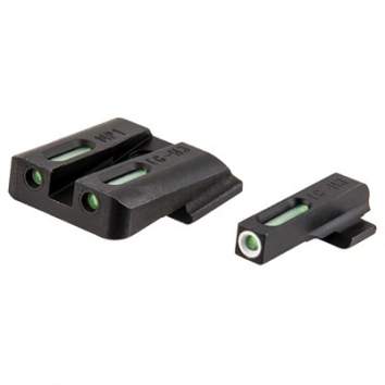 Truglo Smith & Wesson 3-Dot, Fiber Optic, Night Sight, Tritium TFX Handgun Sight-S&W M&P Set Green/Green