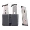 Wilson Combat 1911 47D 8 Round Magazine with Mag Pouch, Stainless Steel Silver 3 Per Pack