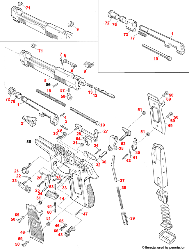 Beretta 92fs Parts Diagram